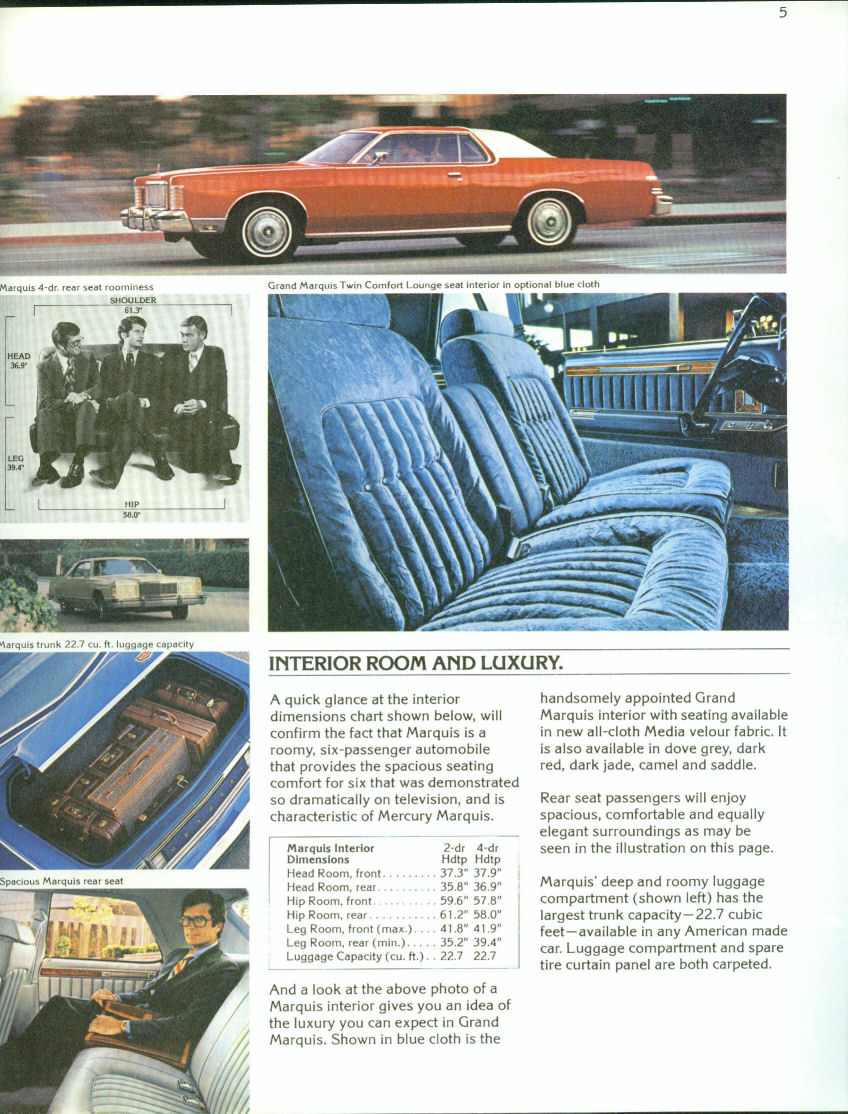 1978 Mercury Marquis Brochure Page 7